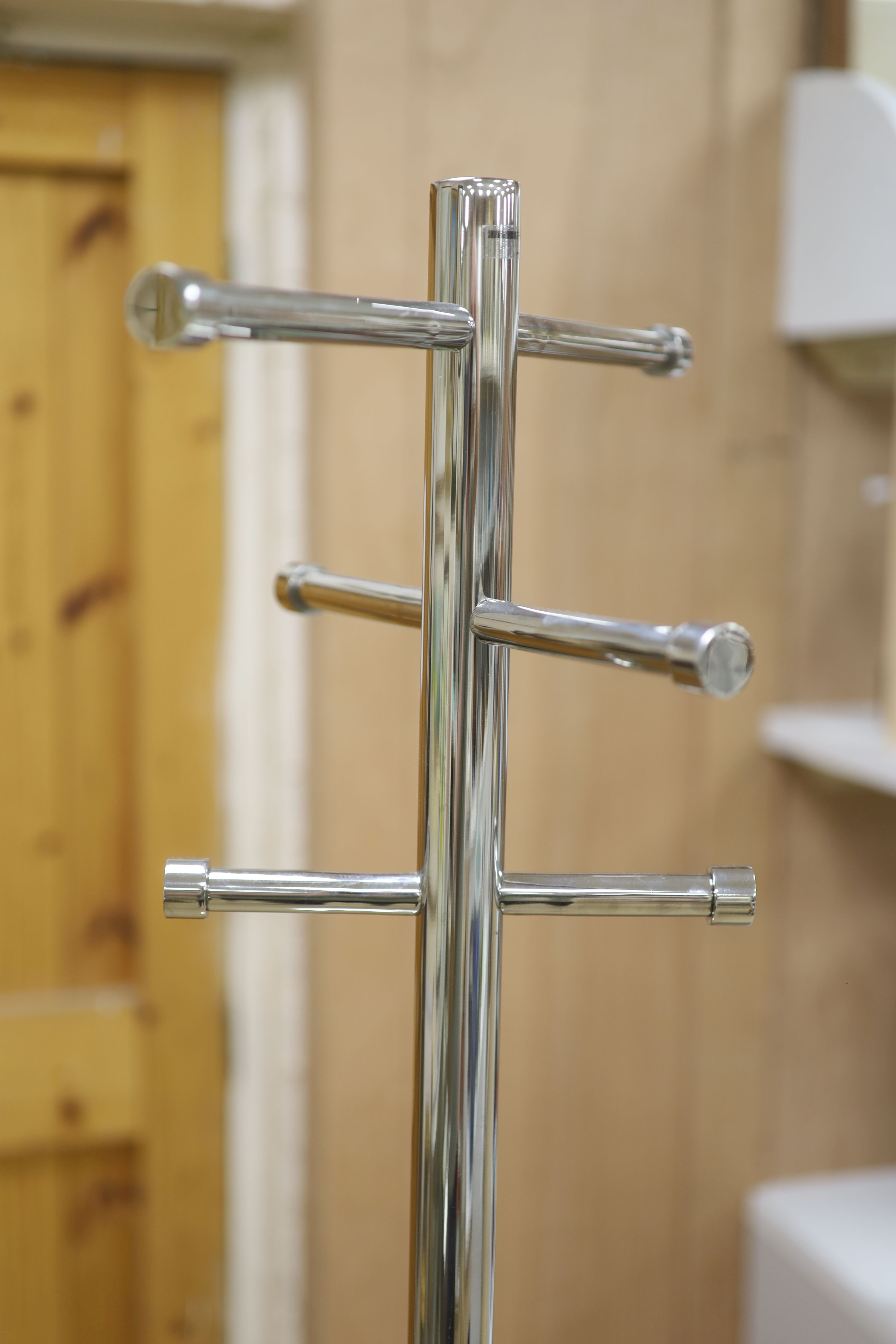 A Frost chromium hat and coat stand, height 170cm